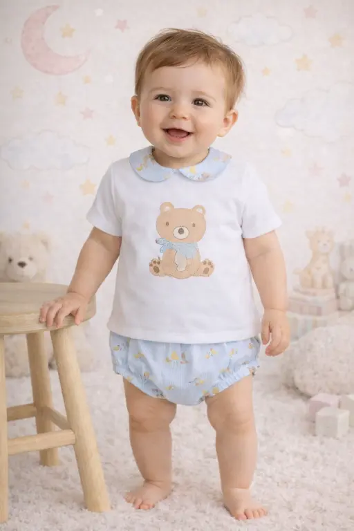 Niño con conjunto de dos piezas de mi bebé moda infantil