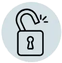 Icono candado abierto