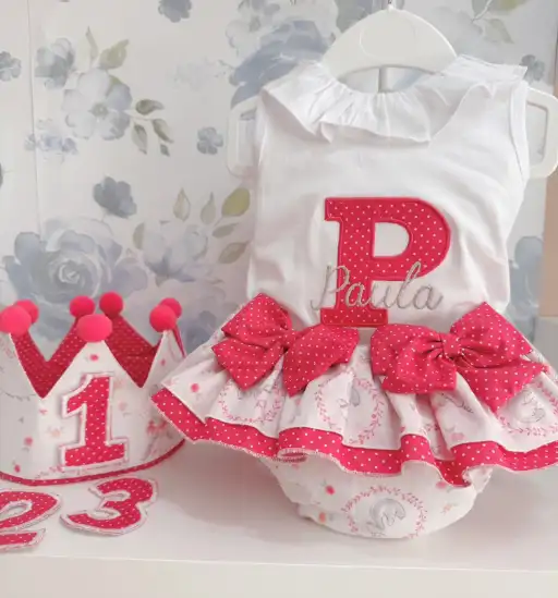 foto de conjunto de cumpleaños de mi bebé moda infantil