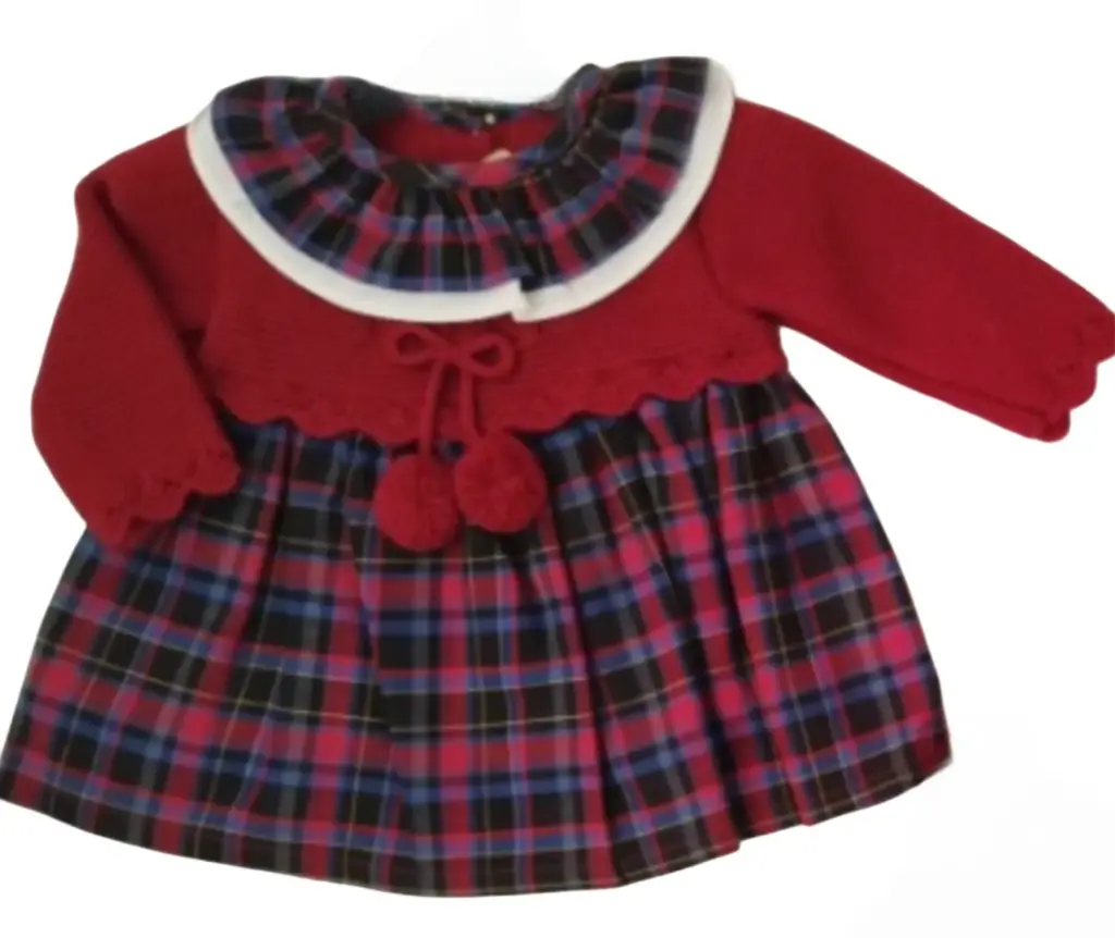 VESTIDO PUNTO CUADRO ESCOCÉS