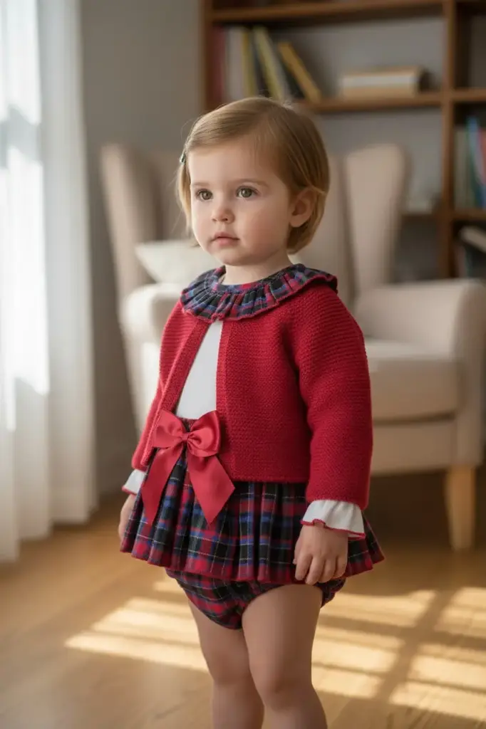 CONJUNTO 3P PUNTO CUADRO ESCOCÉS