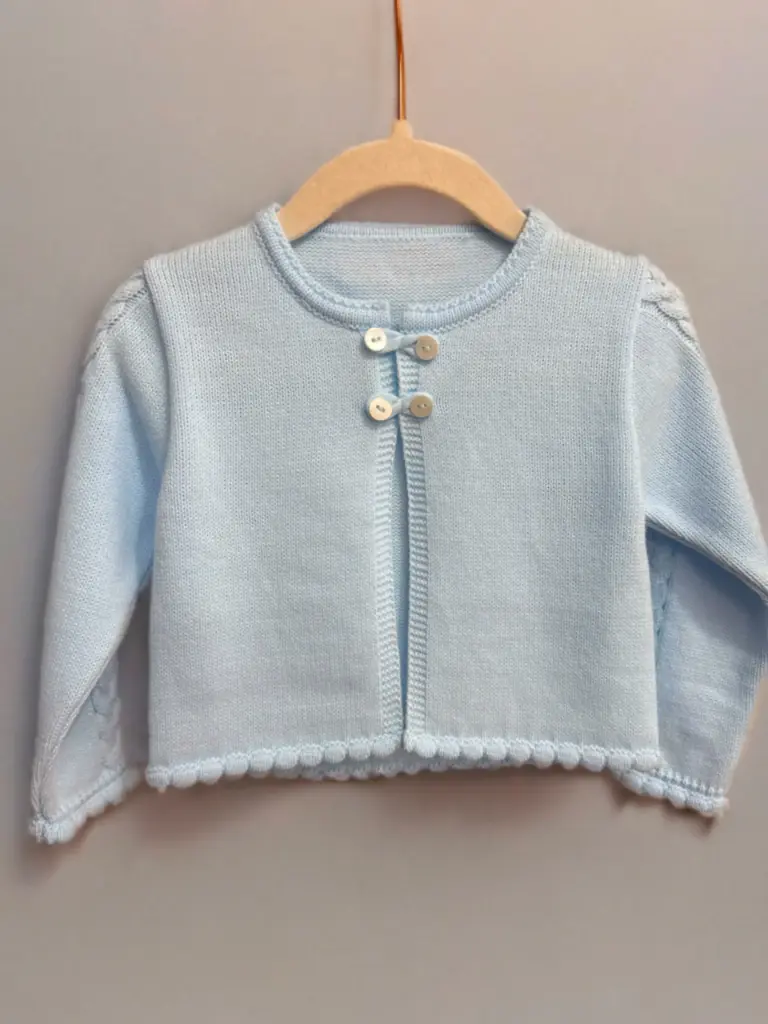 CHAQUETA LANA CELESTE