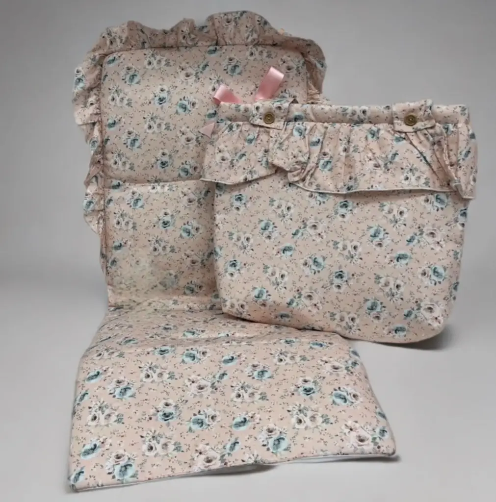 CONJUNTO SILLA FLORAL ROSA