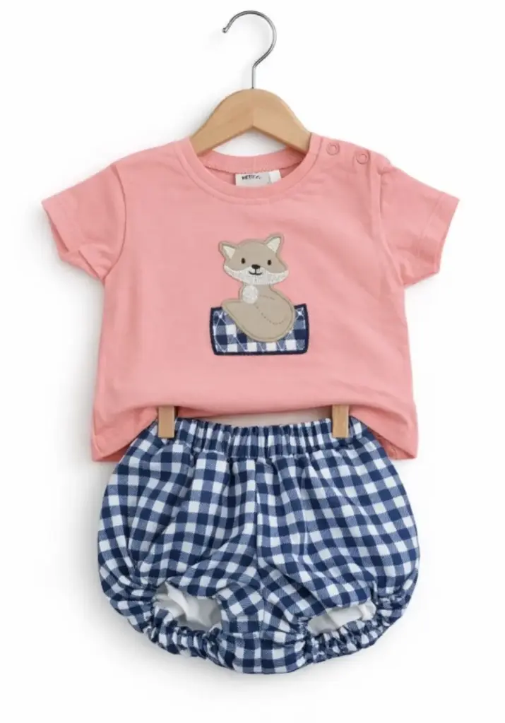 CONJUNTO POLOLO ZORRITO VICHY BBO