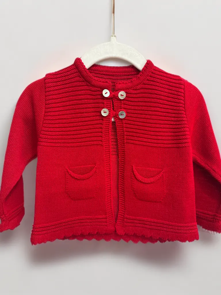CHAQUETA HILO UNISEX DETALLE BOLSILLOS (6 meses)