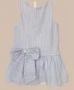 VESTIDO LINO AZUL RAYAS