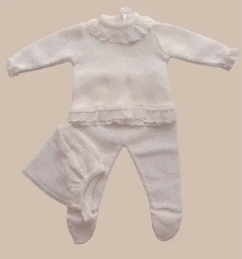 [DF23034 BLANCO] CONJUNTO POLAINA CUELLO