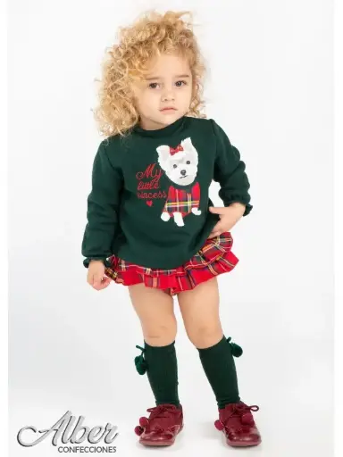 [3210 NIÑA] CONJUNTO PERRITO ESCOCÉS
