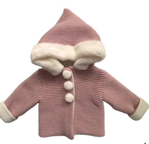 ABRIGO LANA PELO POMPONES