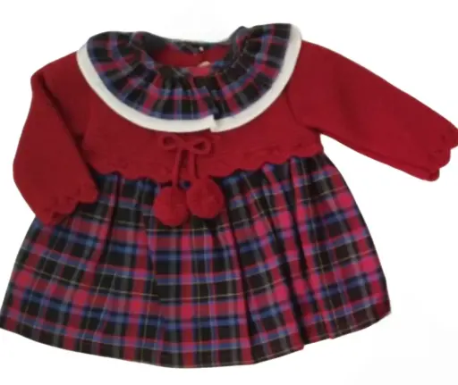 [526] VESTIDO PUNTO CUADRO ESCOCÉS