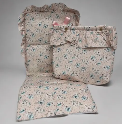 CONJUNTO SILLA FLORAL ROSA