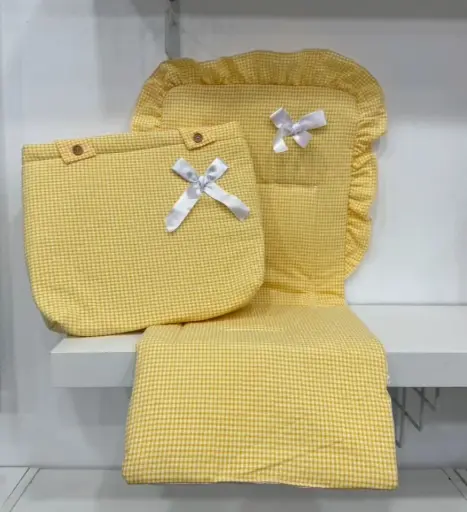 CONJUNTO SILLA VICHY AMARILLO