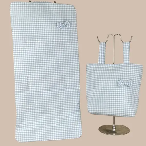 [0337-2] CONJUNTO VICHY AZUL