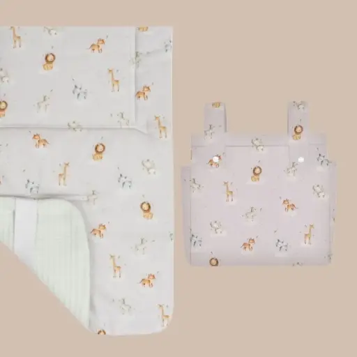 [0037-3] CONJUNTO COLCHONETA ANIMALITOS COLCHONETA REVERSIBLE 